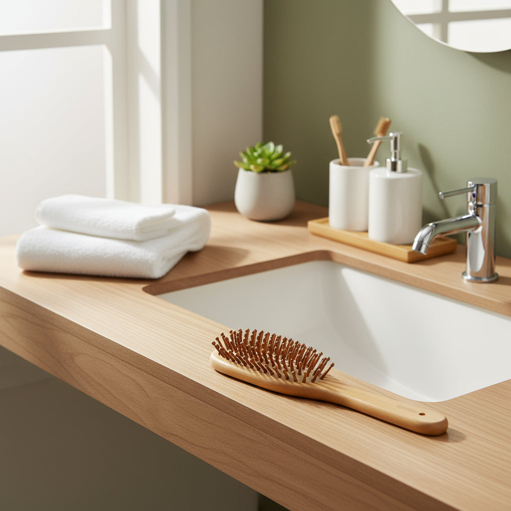 Bamboo hairbrush