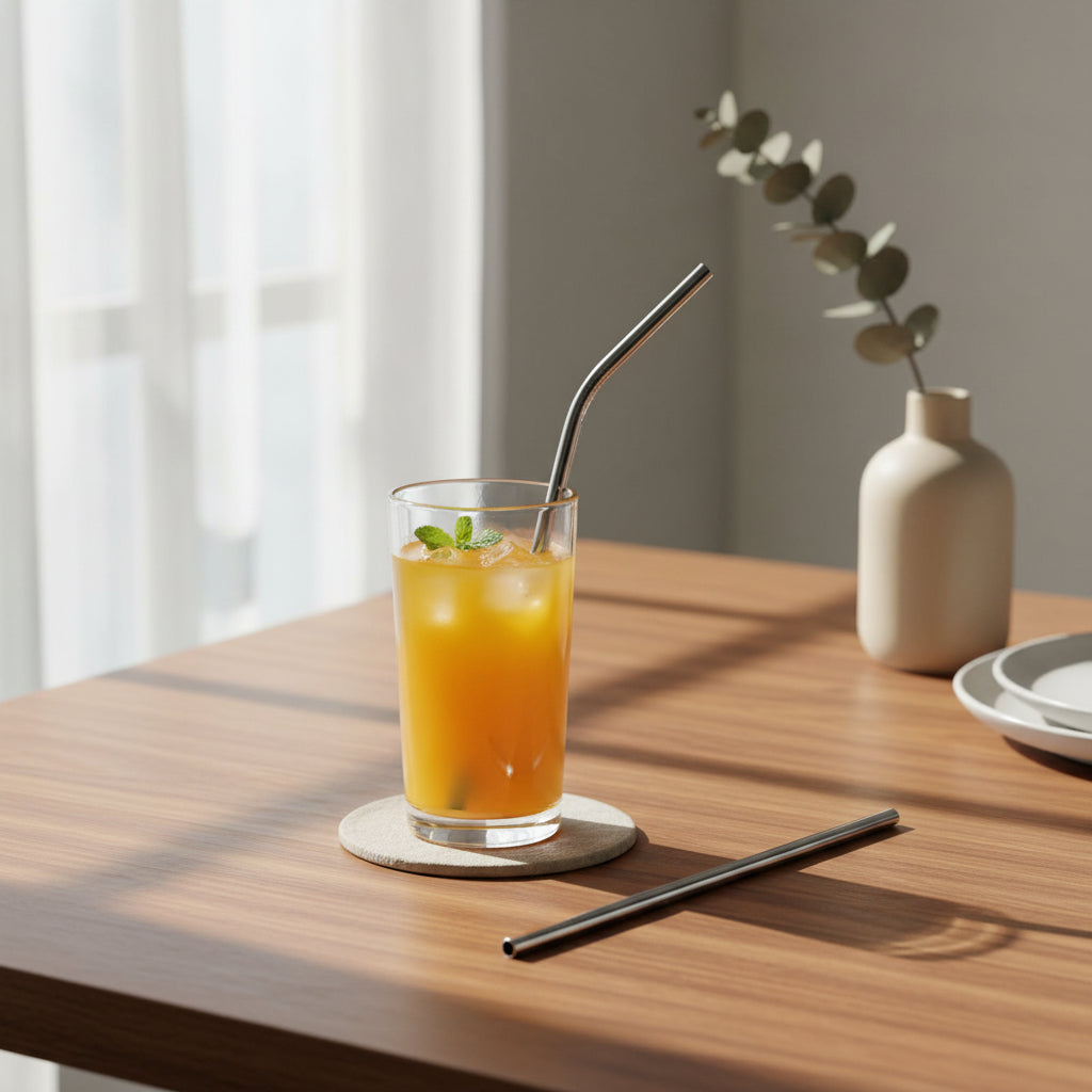 Stainless Steel Metal Straws and cleaner