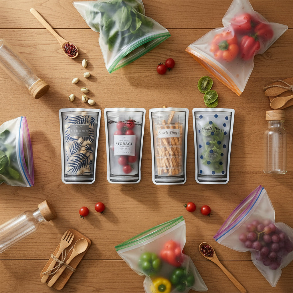 Reusable Silicone Ziplock Snack Bags