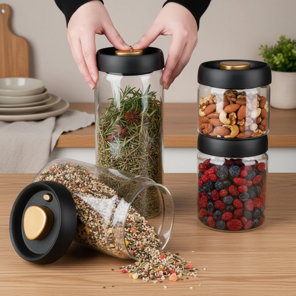 Glass food storage containers